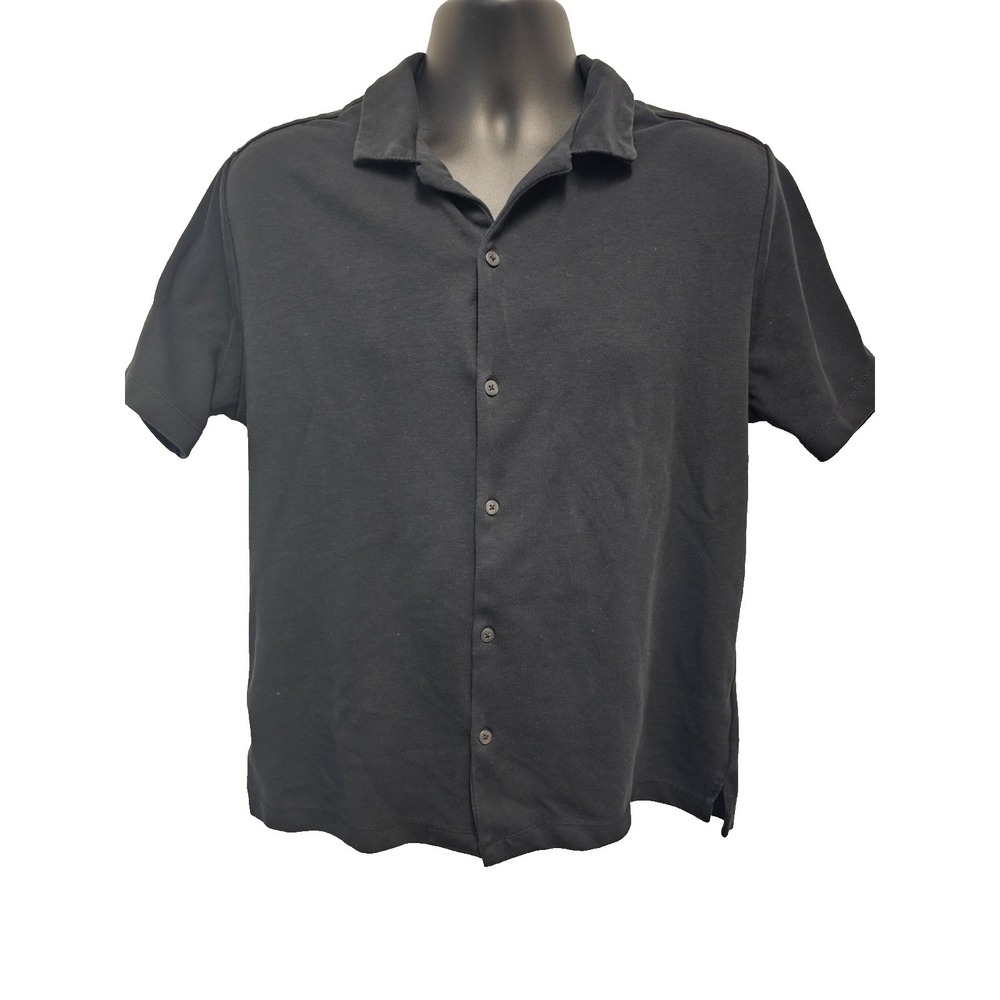 Men's Large button down collar shirt short sleeve